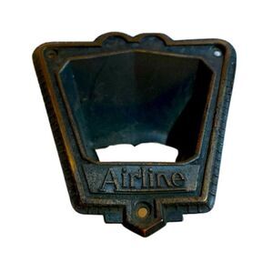 Antique Airline Upright Console Model Brass Tube Radio Escutcheon